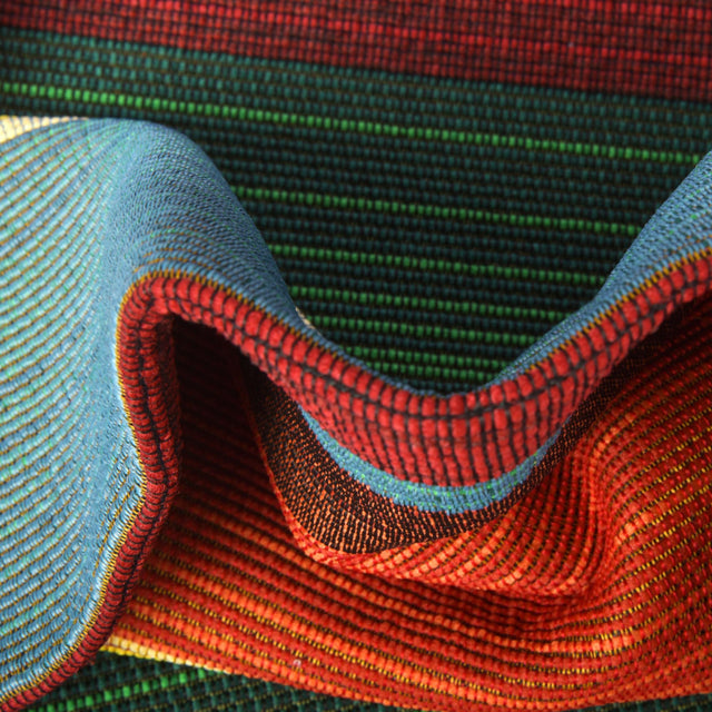 Multicolor 2' x 3' Outdoor Modern Rectangle Area Rug Weather Resistant for Patio, Deck, Terrace, Balcony, Porch