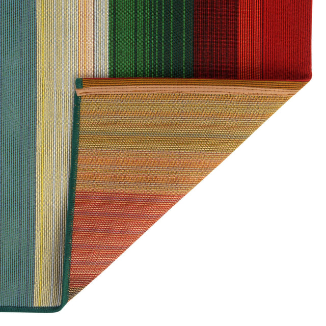 Multicolor 2' x 3' Outdoor Modern Rectangle Area Rug Weather Resistant for Patio, Deck, Terrace, Balcony, Porch