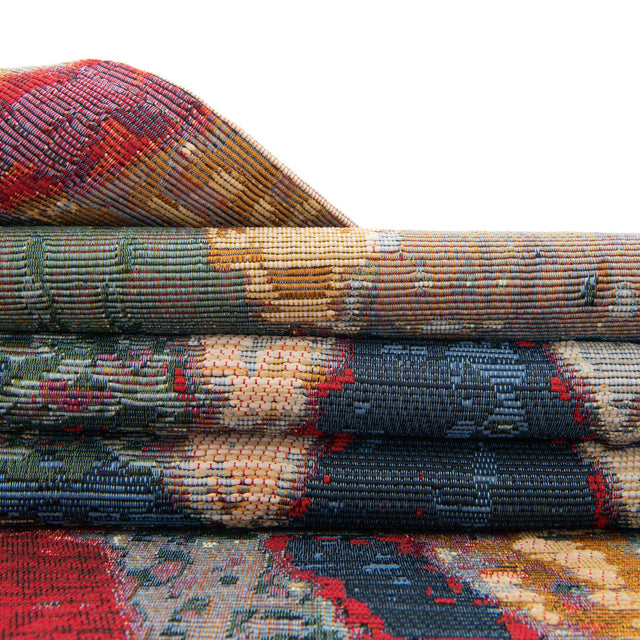Multicolor 2' 7 x 5' 3 Outdoor Modern Runner Area Rug Weather Resistant for Patio, Deck, Terrace, Balcony, Porch 100% Polypropylene Modern Outside Carpet for Sale at Rug Engine