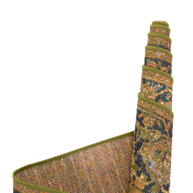 Green 6' x 6' Outdoor Traditional Square Area Rug Weather Resistant for Patio, Deck, Terrace, Balcony, Porch Classical Design Outside Carpet for Sale at Rug Engine