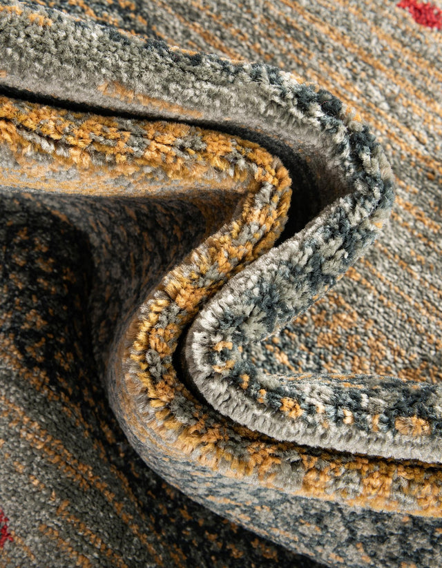 Blue 7' 1 x 7' 1 Fars Octagon Area Rug 100% Polypropylene Unique Traditional Carpet for Classical Living, Dining Room & Office Spaces for Sale at Rug Engine