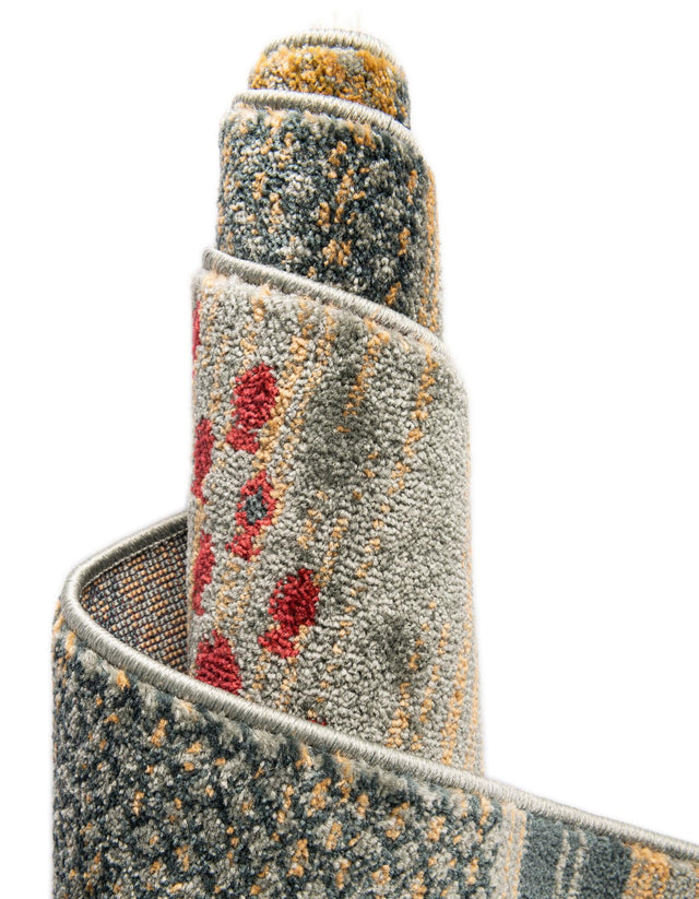 Blue 7' 1 x 7' 1 Fars Octagon Area Rug 100% Polypropylene Unique Traditional Carpet for Classical Living, Dining Room & Office Spaces for Sale at Rug Engine