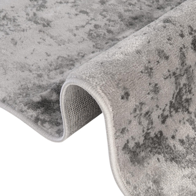 Light Gray 7' 11 x 7' 11 Metro Octagon Area Rug 100% Polypropylene Abstract Modern Easy Clean Carpet for Living Room, Dining, Bedrooms for Sale at Rug Engine