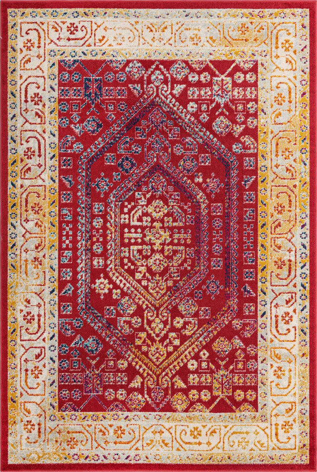 Magenta 6' x 9' Aurelia Rectangle Area Rug 100% Polypropylene & Jute Backing Living Dining Room Bedroom Office Traditional Carpet for Sale at Rug Engine