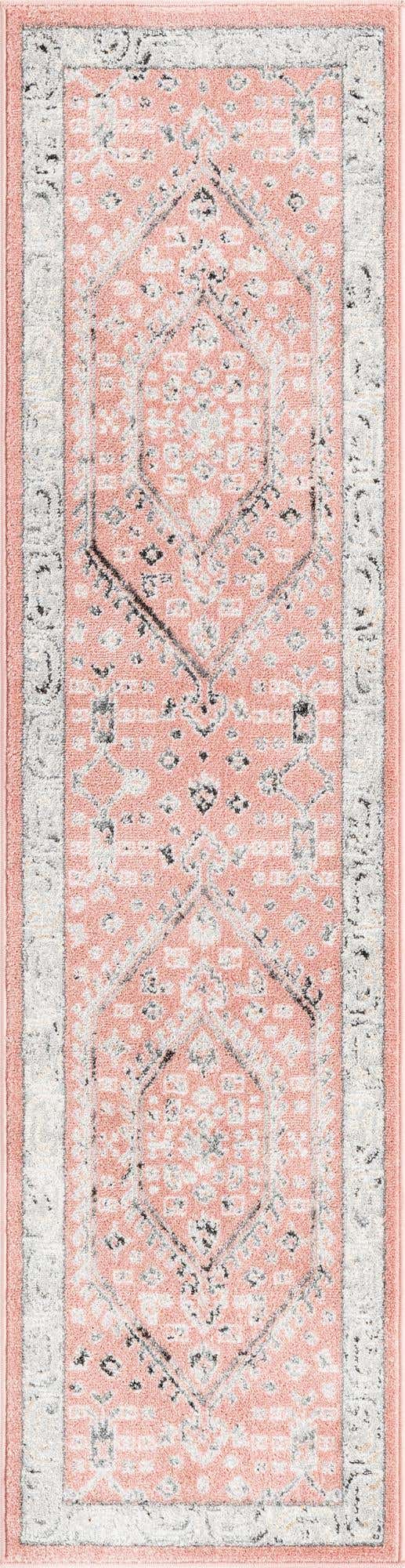 Rose 2' x 8' Aurelia Runner Area Rug 100% Polypropylene & Jute Backing Living Dining Room Bedroom Office Traditional Carpet for Sale at Rug Engine