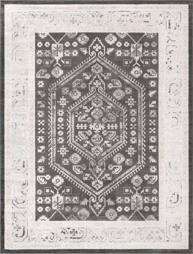 Charcoal 10' x 13' Aurelia Rectangle Area Rug 100% Polypropylene & Jute Backing Living Dining Room Bedroom Office Traditional Carpet for Sale at Rug Engine
