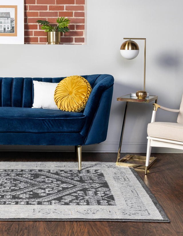 Charcoal 5' x 8' Aurelia Rectangle Area Rug 100% Polypropylene & Jute Backing Living Dining Room Bedroom Office Traditional Carpet for Sale at Rug Engine