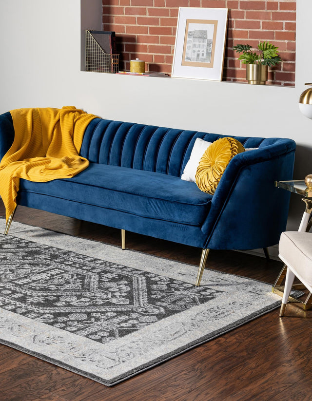 Charcoal 5' x 8' Aurelia Rectangle Area Rug 100% Polypropylene & Jute Backing Living Dining Room Bedroom Office Traditional Carpet for Sale at Rug Engine