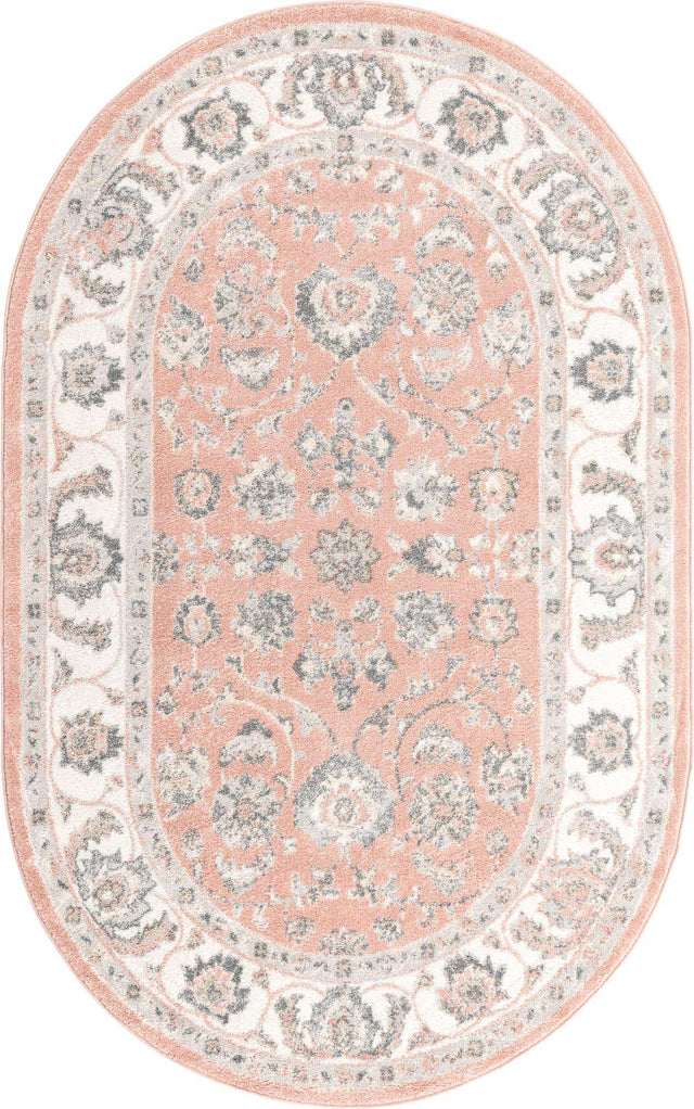 Rose 5' x 8' Aurelia Oval Area Rug 100% Polypropylene & Jute Backing Living Dining Room Bedroom Office Traditional Carpet for Sale at Rug Engine