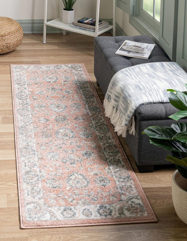 Rose 2' 7 x 12' Aurelia Runner Area Rug 100% Polypropylene & Jute Backing Living Dining Room Bedroom Office Traditional Carpet for Sale at Rug Engine
