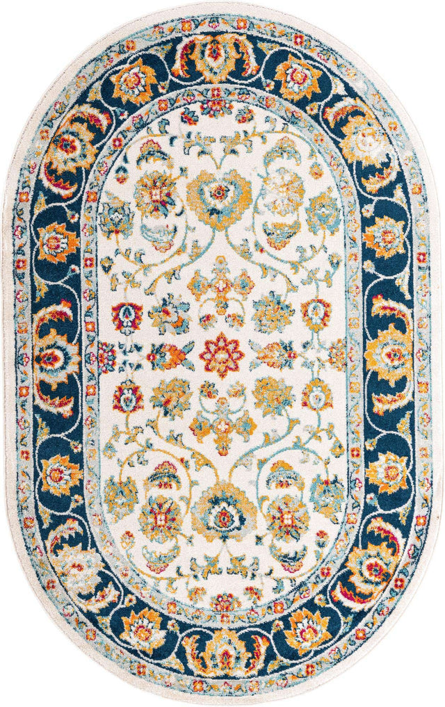 Multicolor 5' x 8' Aurelia Oval Area Rug 100% Polypropylene & Jute Backing Living Dining Room Bedroom Office Traditional Carpet for Sale at Rug Engine