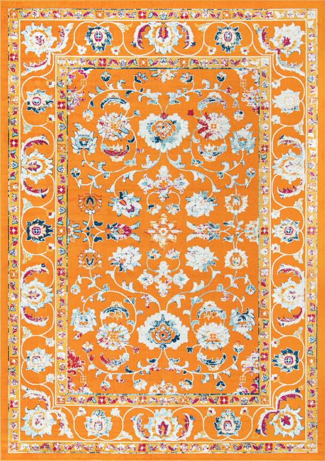 Orange 10' x 14' Aurelia Rectangle Area Rug 100% Polypropylene & Jute Backing Living Dining Room Bedroom Office Traditional Carpet for Sale at Rug Engine