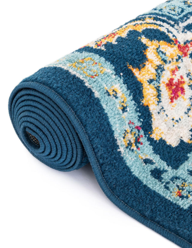 Navy Blue 2' 7 x 12' Aurelia Runner Area Rug 100% Polypropylene & Jute Backing Living Dining Room Bedroom Office Traditional Carpet for Sale at Rug Engine