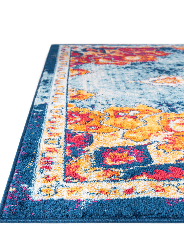 Multicolor 5' x 5' Parker Octagon Area Rug Traditional Motif Classic Design Stain Resistant Carpet for Living, Dining, Bedrooms, Kitchen, Office for Sale at Rug Engine
