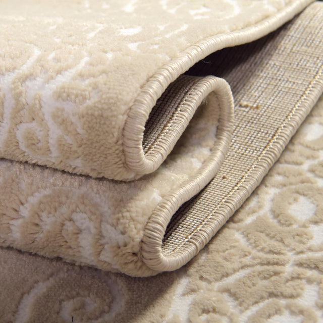 Beige 6' x 6' Rushmore Octagon Area Rug 55% Polypropylene & 45% Polyester Durable Quality Carpet for Indoor Home Decorating for Sale at Rug Engine