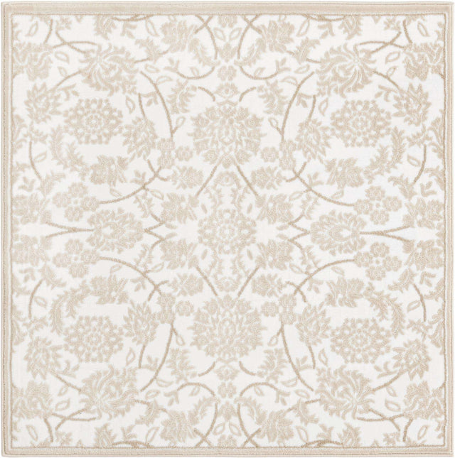 Snow White 4' x 4' Rushmore Square Area Rug 55% Polypropylene & 45% Polyester Durable Quality Carpet for Indoor Home Decorating for Sale at Rug Engine