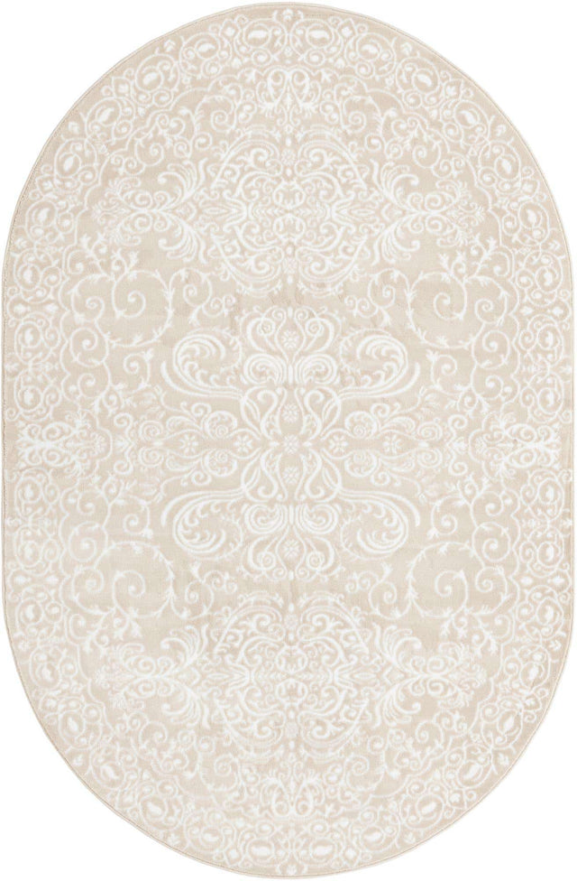 Snow White 5' 3 x 8' Rushmore Oval Area Rug 55% Polypropylene & 45% Polyester Durable Quality Carpet for Indoor Home Decorating for Sale at Rug Engine