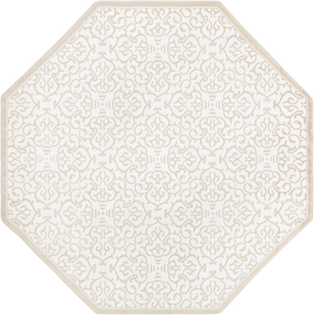 Snow White 7' 10 x 7' 10 Rushmore Octagon Area Rug 55% Polypropylene & 45% Polyester Durable Quality Carpet for Indoor Home Decorating for Sale at Rug Engine