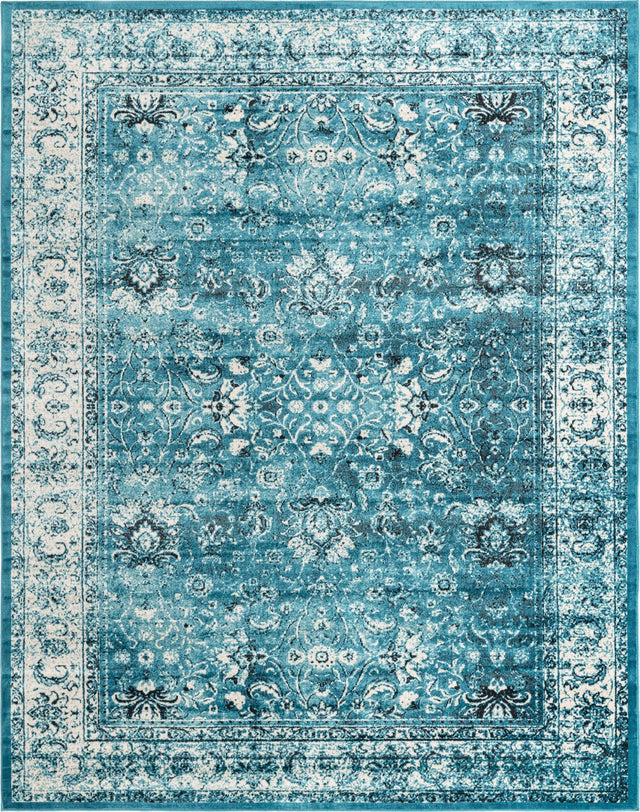 Blue 6' x 9' Imperial Rectangle Area Rug 100% Polypropylene With Cotton Backing Traditional Vintage Distressed Design Carpet for Sale at Rug Engine