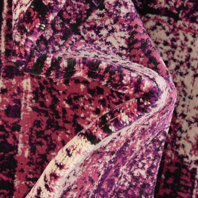 Lilac 4' x 4' Imperial Square Area Rug 100% Polypropylene With Cotton Backing Traditional Vintage Distressed Design Carpet for Sale at Rug Engine