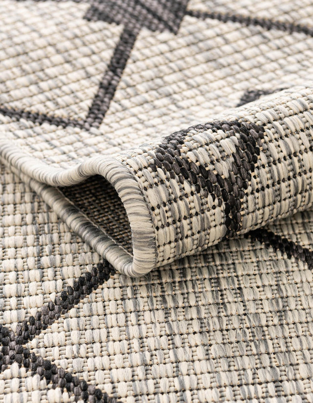 Gray 5' 3 x 5' 3 Outdoor Trellis Octagon Area Rug Weather Resistant for Patio, Deck, Terrace, Balcony, Porch Geometric Design Water Safe Outside Carpet for Sale at Rug Engine
