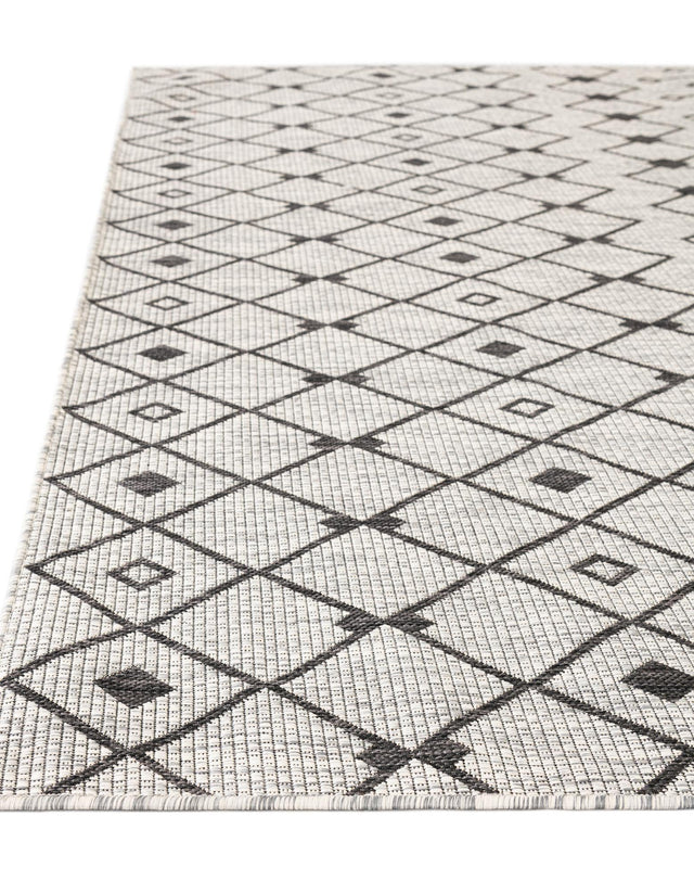 Gray 7' 10 x 7' 10 Outdoor Trellis Octagon Area Rug Weather Resistant for Patio, Deck, Terrace, Balcony, Porch Geometric Design Water Safe Outside Carpet for Sale at Rug Engine