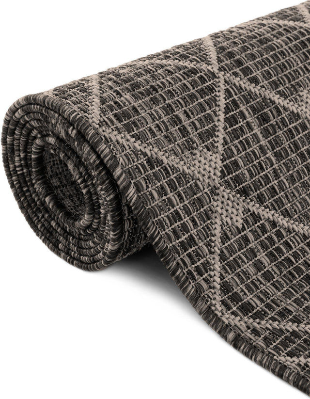 Charcoal Gray 5' 3 x 5' 3 Outdoor Trellis Octagon Area Rug Weather Resistant for Patio, Deck, Terrace, Balcony, Porch Geometric Design Water Safe Outside Carpet for Sale at Rug Engine