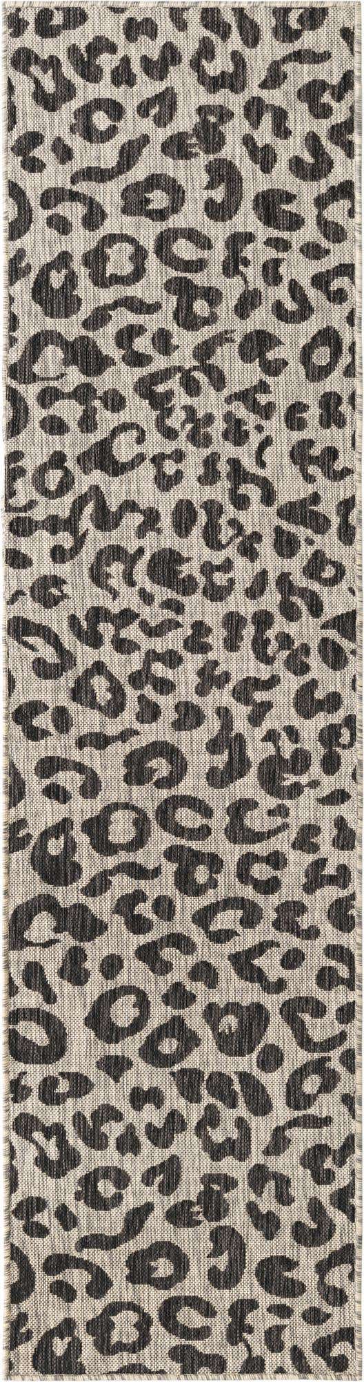 Light Gray 2' x 8' Outdoor Safari Runner Area Rug Weather Resistant for Patio, Deck, Terrace, Balcony, Porch Animal Print Wildlife Nature Carpet for Sale at Rug Engine