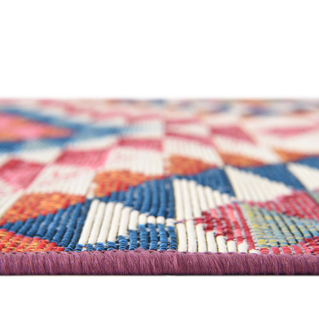 Multicolor 7' 10 x 10' Outdoor Southwestern Rectangle Area Rug Weather Resistant for Patio, Deck, Terrace, Balcony, Porch 100% Polypropylene Rustic Waterproof Carpet for Sale at Rug Engine