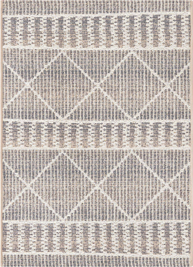 Gray 2' x 3' Outdoor Trellis Rectangle Area Rug Weather Resistant for Patio, Deck, Terrace, Balcony, Porch Geometric Design Water Safe Outside Carpet for Sale at Rug Engine