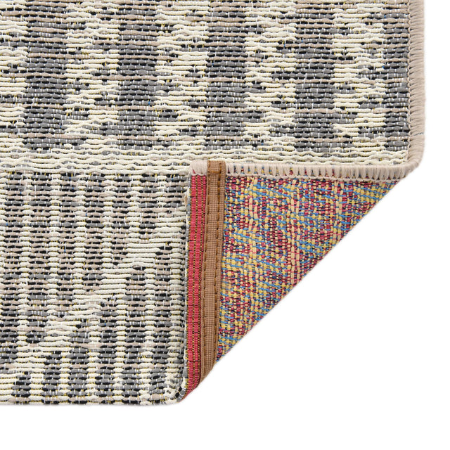 Gray 6' x 6' Outdoor Trellis Square Area Rug Weather Resistant for Patio, Deck, Terrace, Balcony, Porch Geometric Design Water Safe Outside Carpet for Sale at Rug Engine