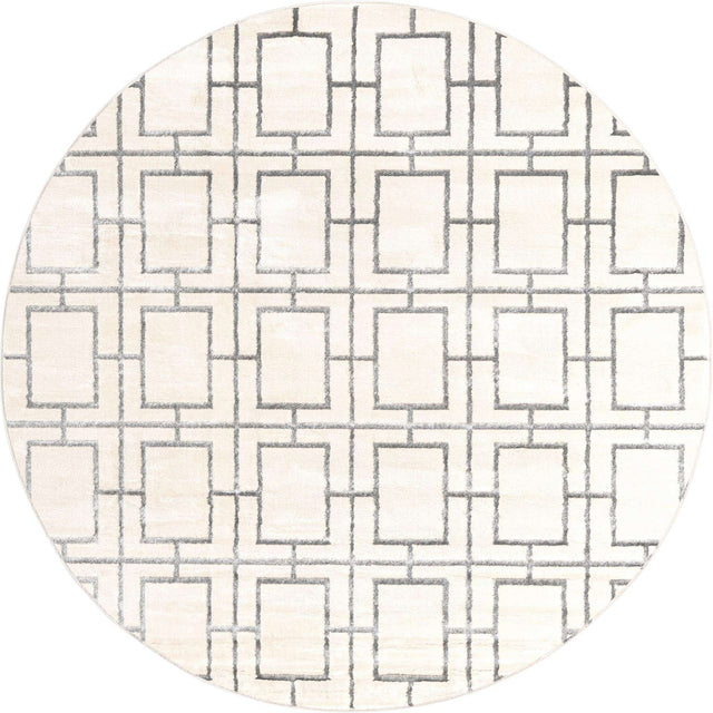 White Silver 7' 10 x 7' 10 Marilyn Monroe Glam Round Area Rug 70% Polypropylene & 30% Polyester Vivid Geometric Modern Carpet for Interior Home Decor for Sale at Rug Engine