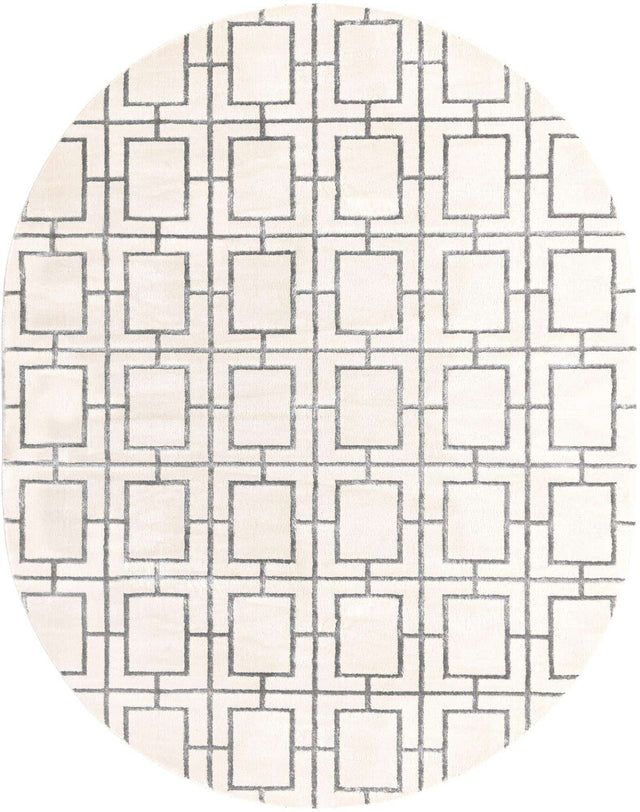 White Silver 7' 10 x 10' Marilyn Monroe Glam Oval Area Rug 70% Polypropylene & 30% Polyester Vivid Geometric Modern Carpet for Interior Home Decor for Sale at Rug Engine