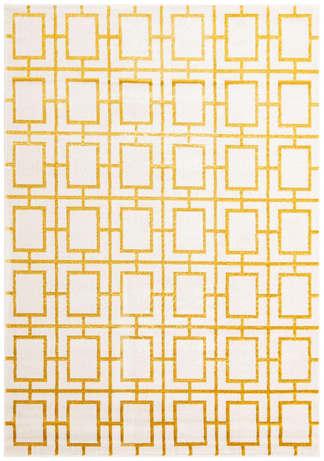 White Gold 7' 1 x 10' Marilyn Monroe Glam Rectangle Area Rug 70% Polypropylene & 30% Polyester Vivid Geometric Modern Carpet for Interior Home Decor for Sale at Rug Engine
