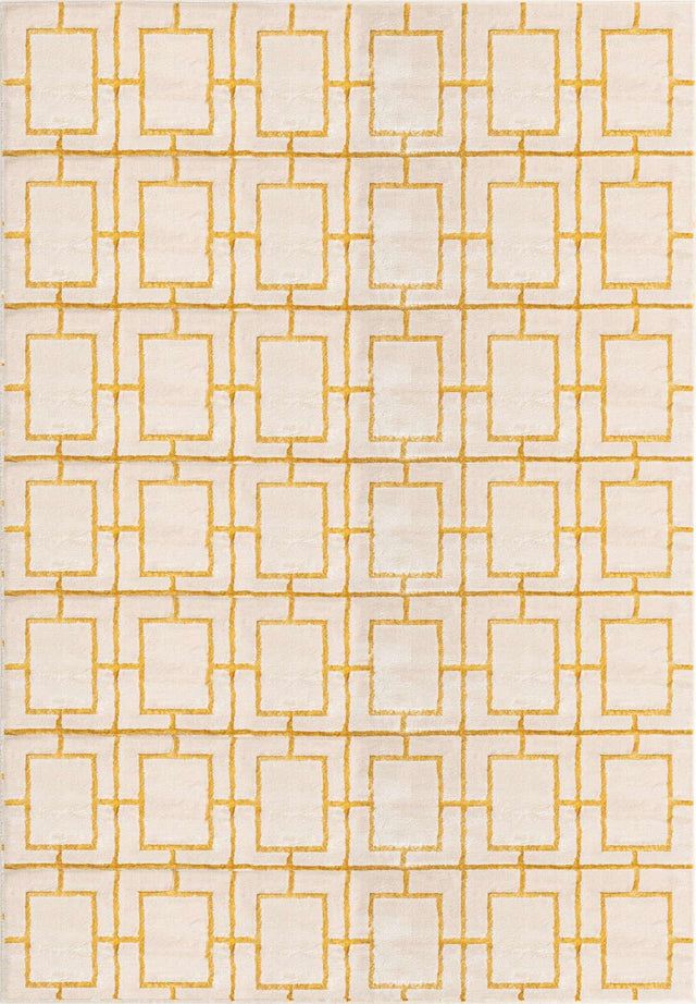 White Gold 6' 1 x 9' Marilyn Monroe Glam Rectangle Area Rug 70% Polypropylene & 30% Polyester Vivid Geometric Modern Carpet for Interior Home Decor for Sale at Rug Engine