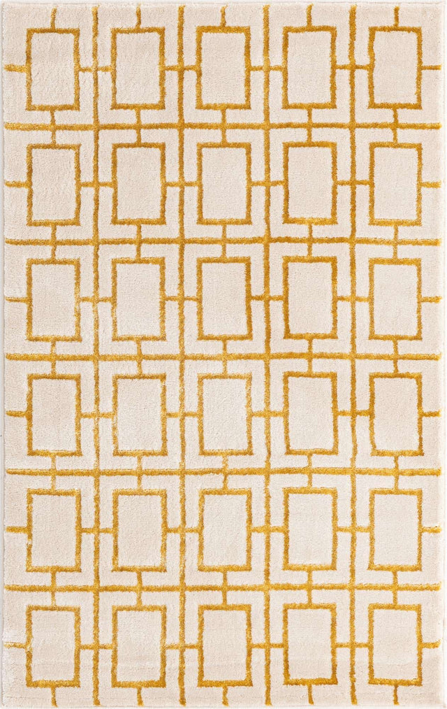 White Gold 3' 1 x 5' 3 Marilyn Monroe Glam Rectangle Area Rug 70% Polypropylene & 30% Polyester Vivid Geometric Modern Carpet for Interior Home Decor for Sale at Rug Engine