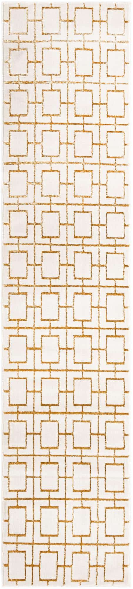White Gold 2' 7 x 12' Marilyn Monroe Glam Runner Area Rug 70% Polypropylene & 30% Polyester Vivid Geometric Modern Carpet for Interior Home Decor for Sale at Rug Engine