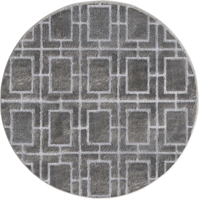 Gray Silver 3' 1 x 3' 1 Marilyn Monroe Glam Round Area Rug 70% Polypropylene & 30% Polyester Vivid Geometric Modern Carpet for Interior Home Decor for Sale at Rug Engine