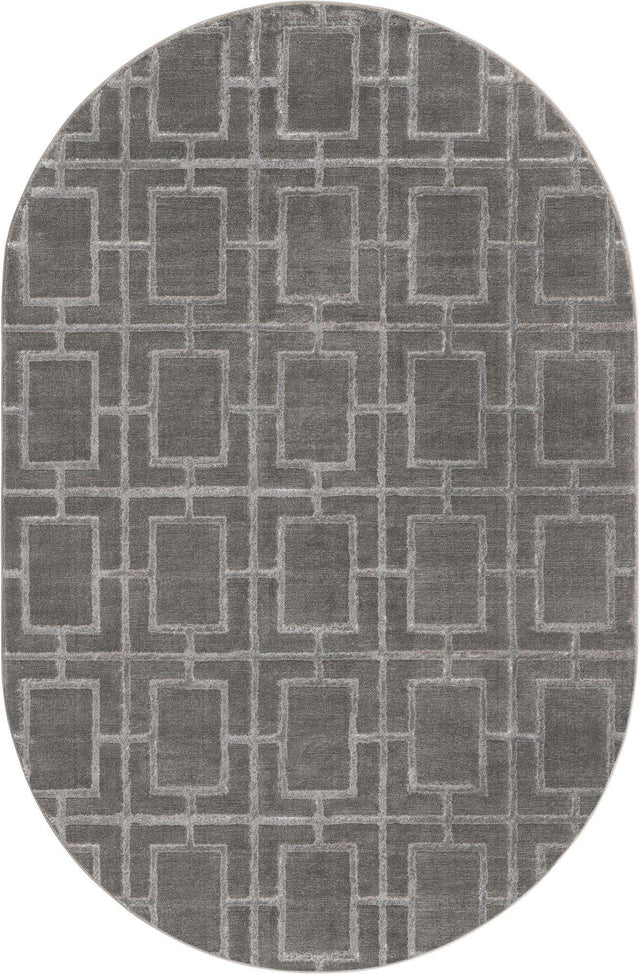 Gray Silver 5' 3 x 8' Marilyn Monroe Glam Oval Area Rug 70% Polypropylene & 30% Polyester Vivid Geometric Modern Carpet for Interior Home Decor for Sale at Rug Engine