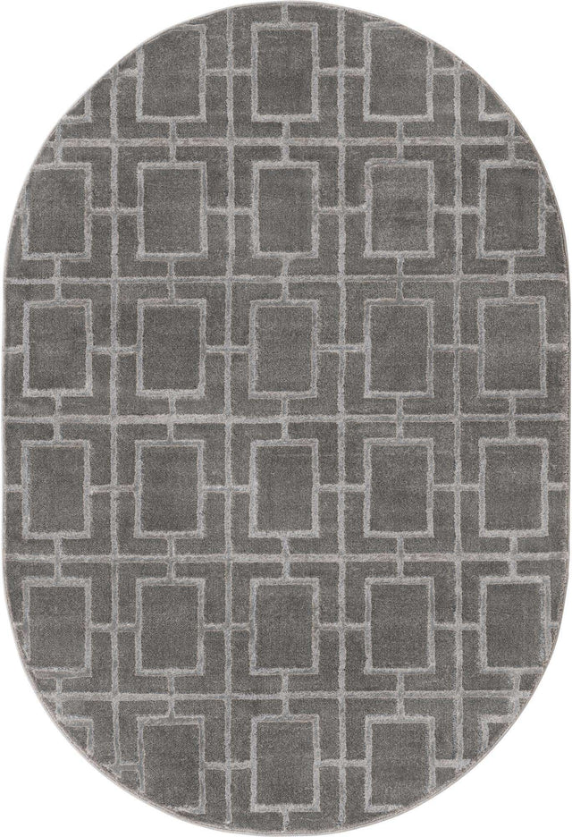Gray Silver 4' 1 x 6' 1 Marilyn Monroe Glam Oval Area Rug 70% Polypropylene & 30% Polyester Vivid Geometric Modern Carpet for Interior Home Decor for Sale at Rug Engine