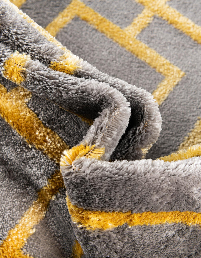 Gray Gold 3' 1 x 3' 1 Marilyn Monroe Glam Round Area Rug 70% Polypropylene & 30% Polyester Vivid Geometric Modern Carpet for Interior Home Decor for Sale at Rug Engine