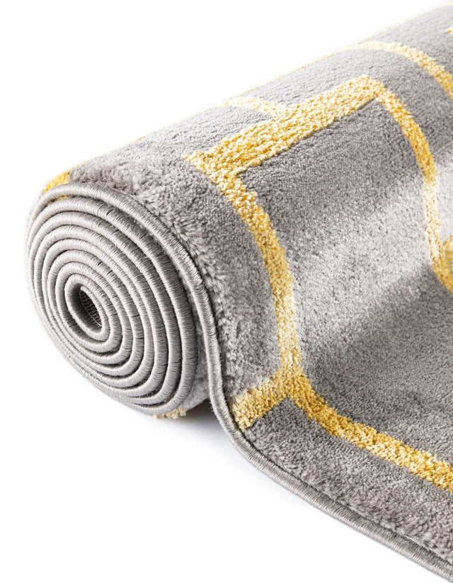 Gray Gold 4' 1 x 6' 1 Marilyn Monroe Glam Oval Area Rug 70% Polypropylene & 30% Polyester Vivid Geometric Modern Carpet for Interior Home Decor for Sale at Rug Engine