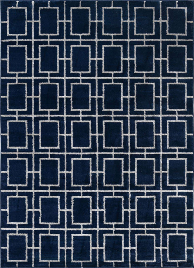 Navy Blue Silver 7' 1 x 10' Marilyn Monroe Glam Rectangle Area Rug 70% Polypropylene & 30% Polyester Vivid Geometric Modern Carpet for Interior Home Decor for Sale at Rug Engine