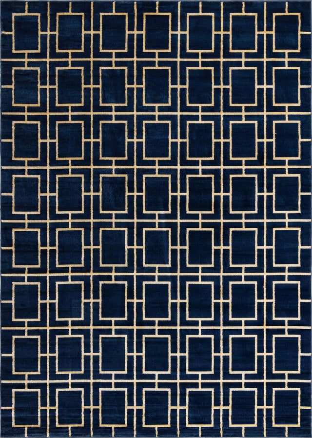 Navy Blue Gold 10' x 14' 1 Marilyn Monroe Glam Rectangle Area Rug 70% Polypropylene & 30% Polyester Vivid Geometric Modern Carpet for Interior Home Decor for Sale at Rug Engine