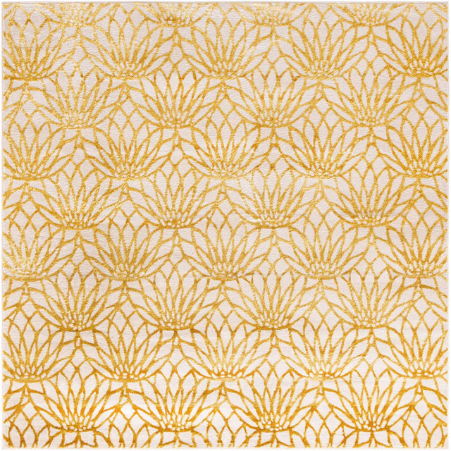 White Gold 7' 10 x 7' 10 Marilyn Monroe Glam Square Area Rug 70% Polypropylene & 30% Polyester Vivid Geometric Modern Carpet for Interior Home Decor for Sale at Rug Engine