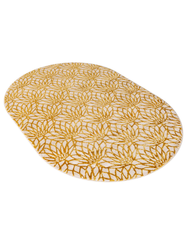 White Gold 4' 1 x 6' 1 Marilyn Monroe Glam Oval Area Rug 70% Polypropylene & 30% Polyester Vivid Geometric Modern Carpet for Interior Home Decor for Sale at Rug Engine