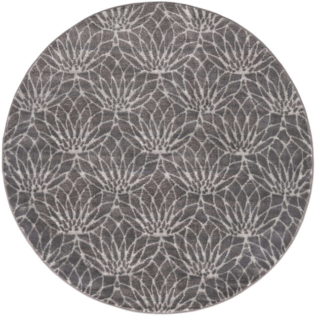 Gray Silver 5' 3 x 5' 3 Marilyn Monroe Glam Round Area Rug 70% Polypropylene & 30% Polyester Vivid Geometric Modern Carpet for Interior Home Decor for Sale at Rug Engine