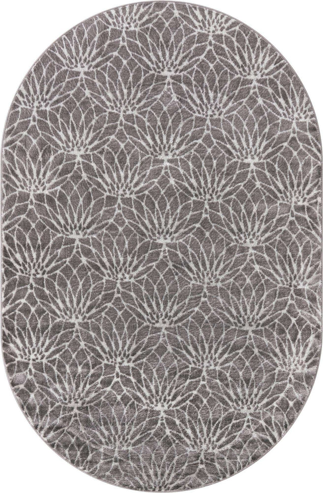 Gray Silver 5' 3 x 8' Marilyn Monroe Glam Oval Area Rug 70% Polypropylene & 30% Polyester Vivid Geometric Modern Carpet for Interior Home Decor for Sale at Rug Engine