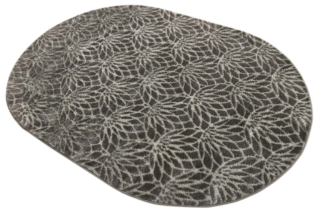 Gray Silver 4' 1 x 6' 1 Marilyn Monroe Glam Oval Area Rug 70% Polypropylene & 30% Polyester Vivid Geometric Modern Carpet for Interior Home Decor for Sale at Rug Engine
