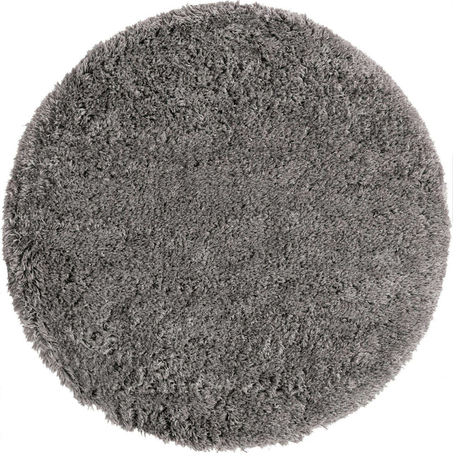 Slate 7' 10 x 7' 10 Marilyn Monroe Opulence Shag Round Area Rug Thick Soft Touch Fluffy & Plush Shaggy Pile 100% Polyester Carpet for Living, Dining, Bedroom, Office for Sale at Rug Engine